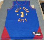 NBA 3 Hyland Nuggets 22-23 Statement Maillot bleu imprimé